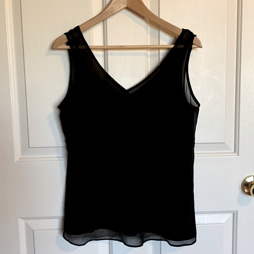 White House Black Market double layer cami camisole tank V neck size S Small